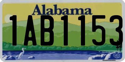 AL license plate 1AB1153