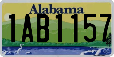 AL license plate 1AB1157