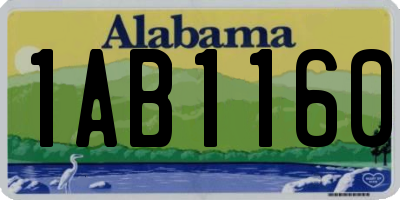 AL license plate 1AB1160