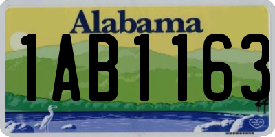 AL license plate 1AB1163