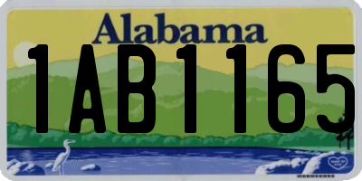 AL license plate 1AB1165