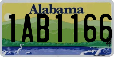 AL license plate 1AB1166