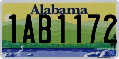 AL license plate 1AB1172