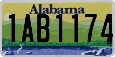 AL license plate 1AB1174