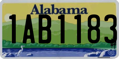 AL license plate 1AB1183