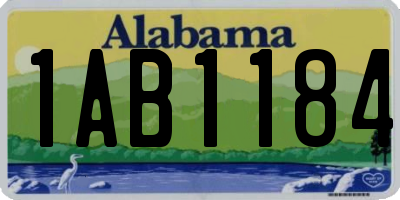 AL license plate 1AB1184