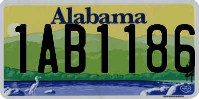 AL license plate 1AB1186