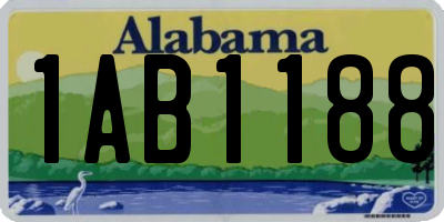 AL license plate 1AB1188