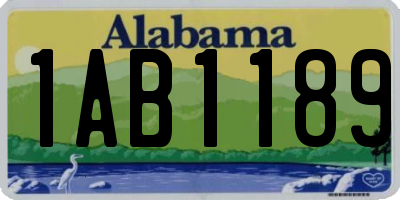 AL license plate 1AB1189