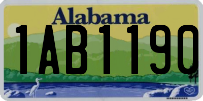 AL license plate 1AB1190