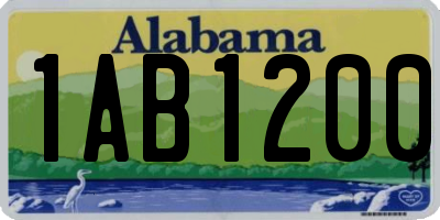 AL license plate 1AB1200