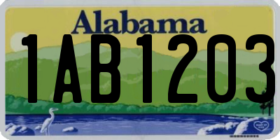 AL license plate 1AB1203
