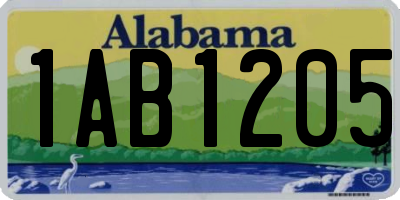 AL license plate 1AB1205