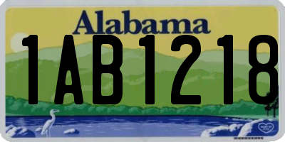 AL license plate 1AB1218