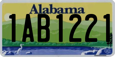 AL license plate 1AB1221