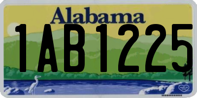 AL license plate 1AB1225