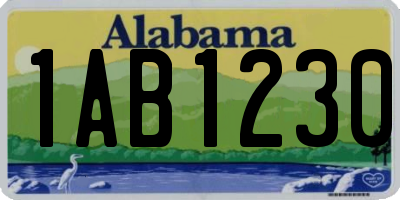 AL license plate 1AB1230