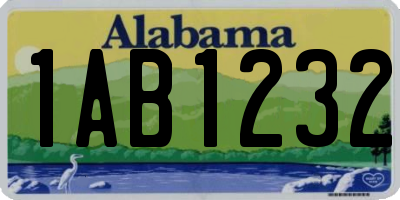 AL license plate 1AB1232