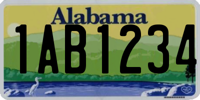 AL license plate 1AB1234