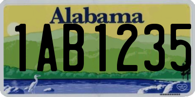 AL license plate 1AB1235