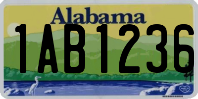 AL license plate 1AB1236