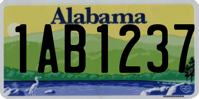 AL license plate 1AB1237