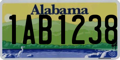 AL license plate 1AB1238