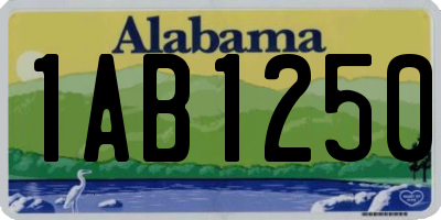 AL license plate 1AB1250