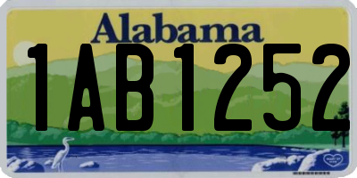 AL license plate 1AB1252