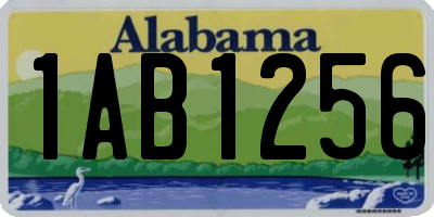 AL license plate 1AB1256