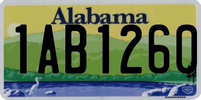 AL license plate 1AB1260