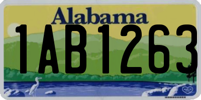 AL license plate 1AB1263