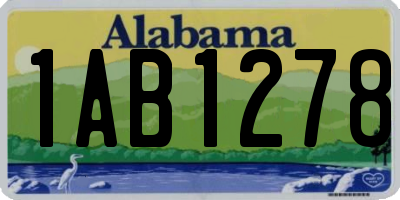 AL license plate 1AB1278