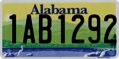 AL license plate 1AB1292