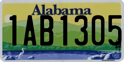 AL license plate 1AB1305