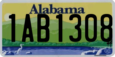 AL license plate 1AB1308