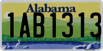 AL license plate 1AB1313