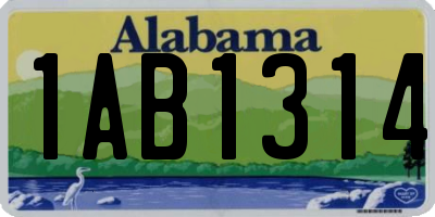 AL license plate 1AB1314