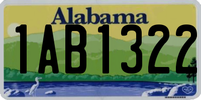 AL license plate 1AB1322