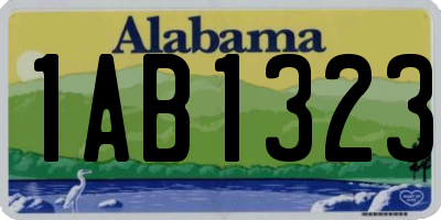 AL license plate 1AB1323