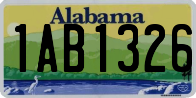 AL license plate 1AB1326