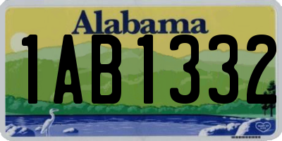 AL license plate 1AB1332