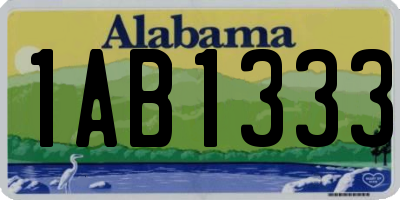AL license plate 1AB1333