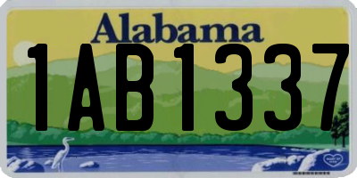 AL license plate 1AB1337