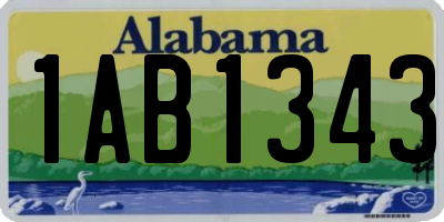 AL license plate 1AB1343