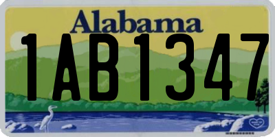 AL license plate 1AB1347