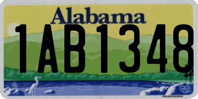 AL license plate 1AB1348