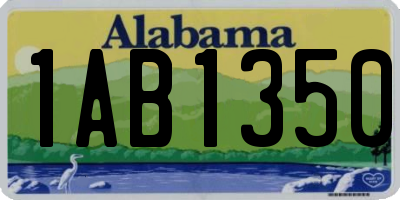 AL license plate 1AB1350