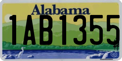 AL license plate 1AB1355