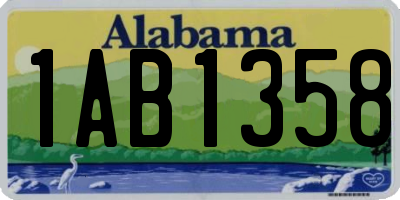 AL license plate 1AB1358